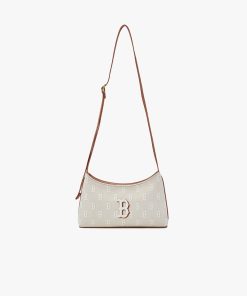 MLB - Túi đeo chéo nữ phom chữ nhật Classic Mono Jacquard