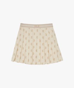 MLB - Chân váy xếp li mini Monogram
