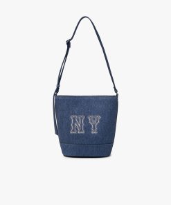 MLB - Túi đeo vai nữ Denim Coopers Mega